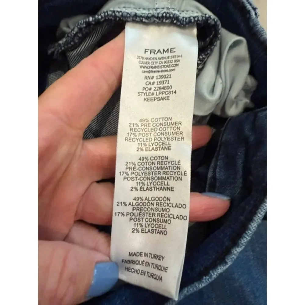 FRAME Le Palazzo Crop Wide Leg Jean in Keepsake Size: 29 - Picture 10 of 10